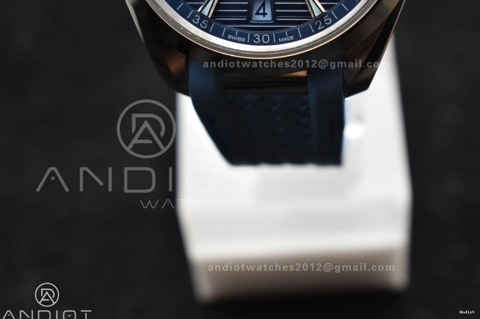 A8900 Summer Blue Edition 41mm Super Dial Rubber Clone Best Aqua Terra Blue VSF on 1:1 Strap 1228